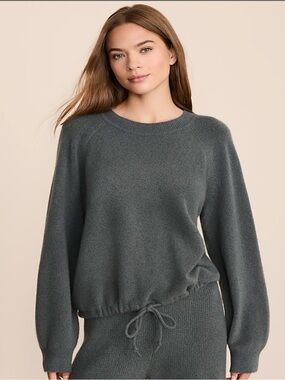 Lou & Grey Gray Drawstring Hem Sweatshirt